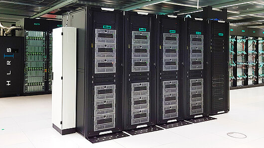 Picture of HLRS's Hawk Computer showing computing cores