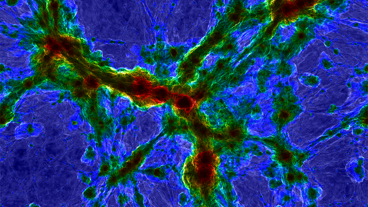 Data visualization of Illustris simulation.