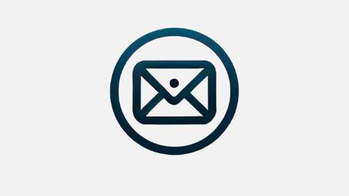 Icon showing envelope in a circle