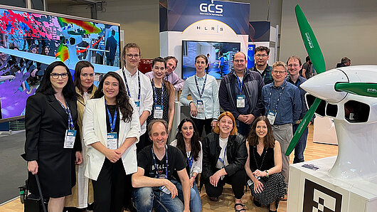 Photo of HLRS team at ISC conference booth