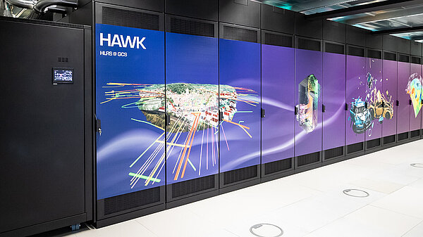 Photo of HLRS's Hawk supercomputer