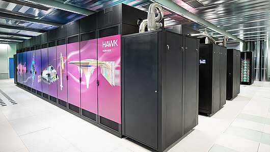 Photo of HLRS's Hawk supercomputer