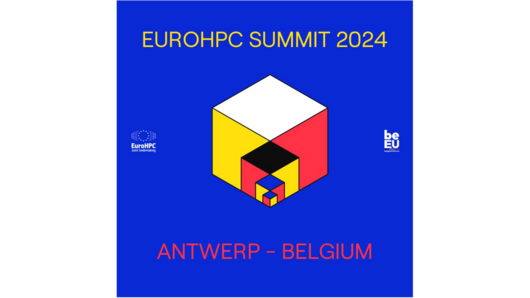 Logo of the EuroHPC Summit 2024 in Antwerp, Belgium
