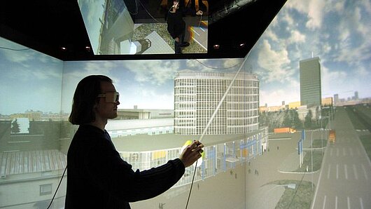Virtual reality used in building design.