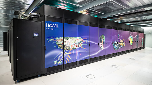 Photo of HLRS's Hawk supercomputer
