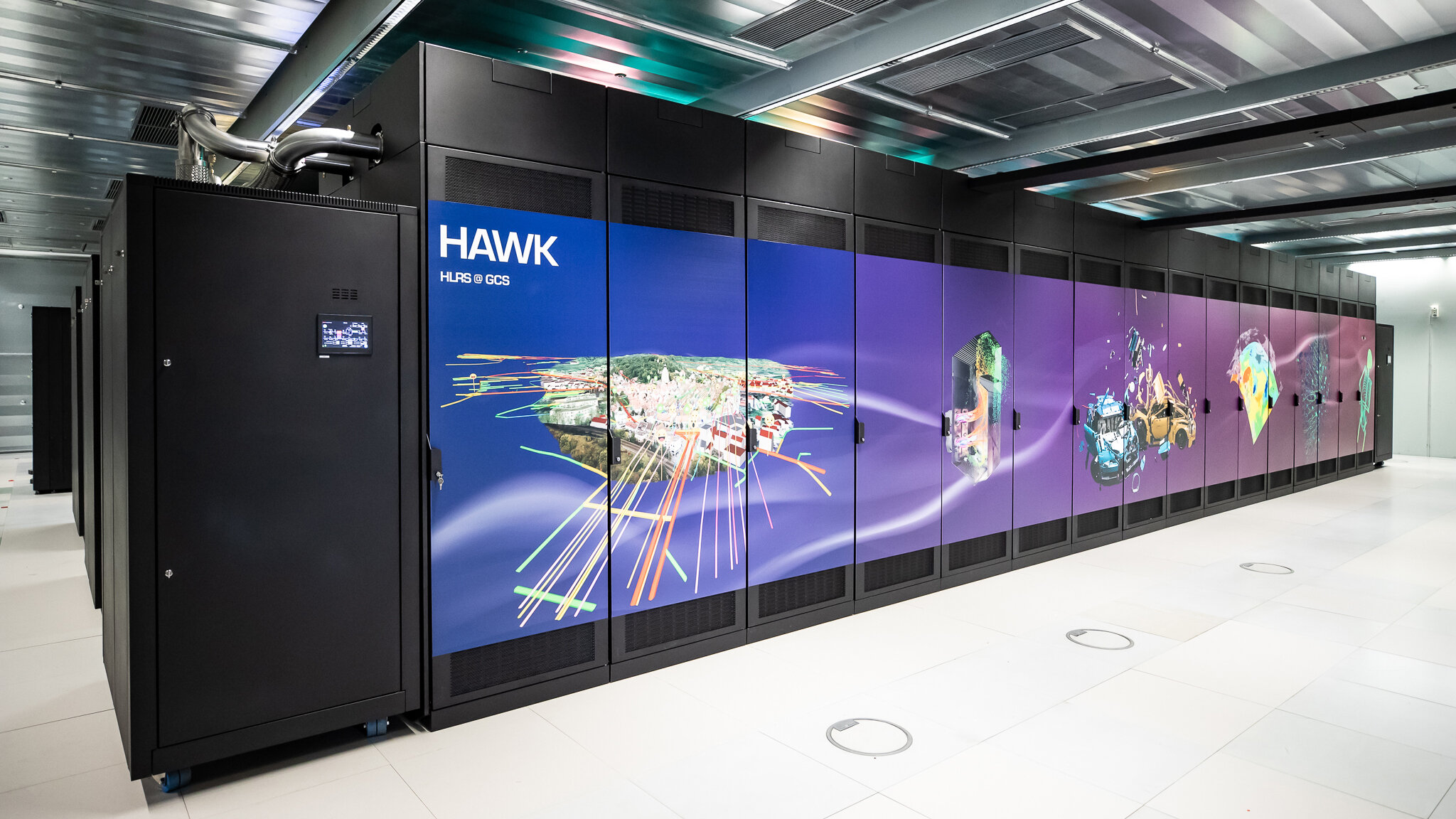 Photo of HLRS's Hawk supercomputer