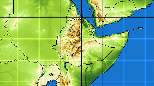 WRF model topography at 3 km resolution.