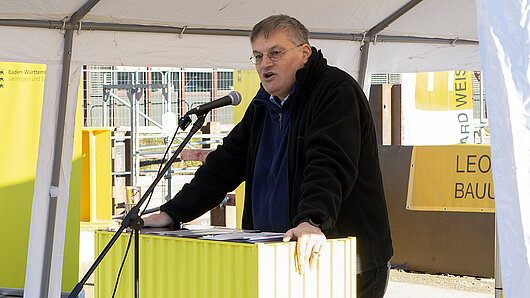 Michael Resch auf dem Podium