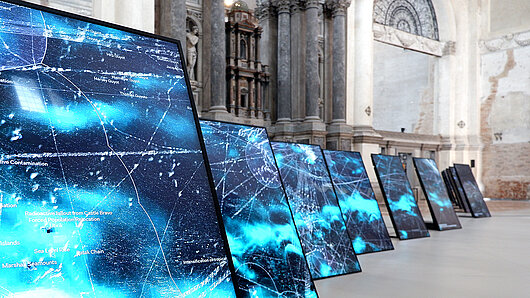 Photo of artwork in classical building