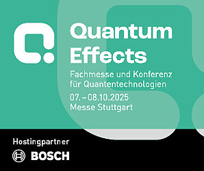 Conference Logo with the title "Quantum Effects", event date and location, and credit to Bosch as sponsor. 