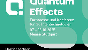 Messe-Logo mit dem Schriftzug "Quantum Effects" und Event-Eckdaten sowie Hostingpartner Bosch