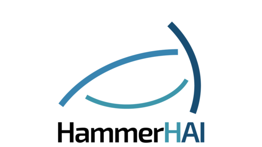 Logo für HammerHAI, mit einer Grafik, die an einen Hammerhai erinnert