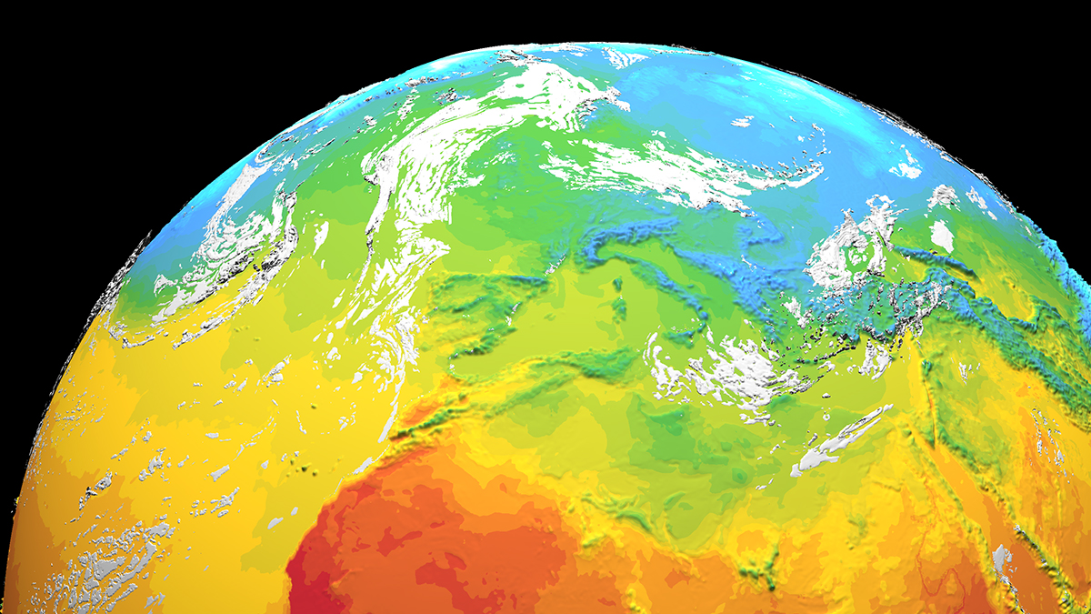 Image showing model of climate change across Europe and northern Africa.