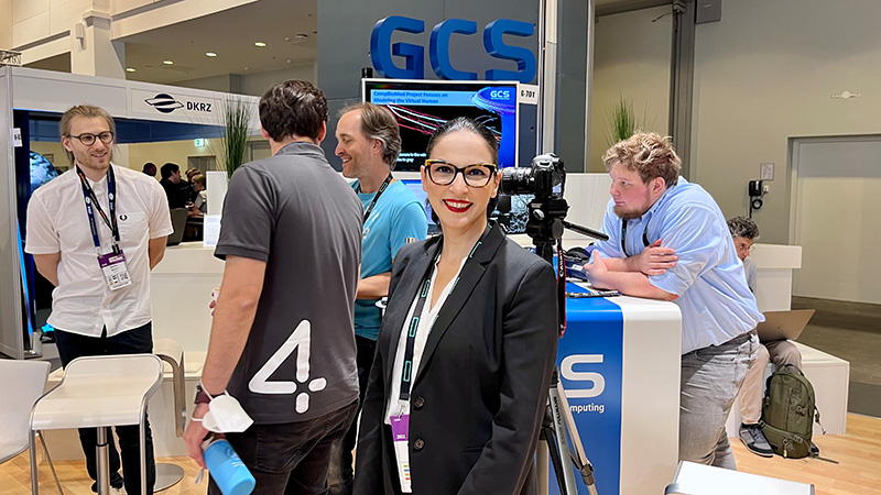 Stand view of the GCS conference booth.